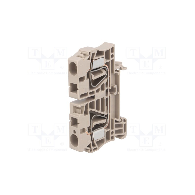 1 pcs x WEIDMu00dcLLER - 1608620000 ZDU 6 - Splice terminal: rail, 6mm2, ways: 1, terminals: 2, beige, Width: 8mm