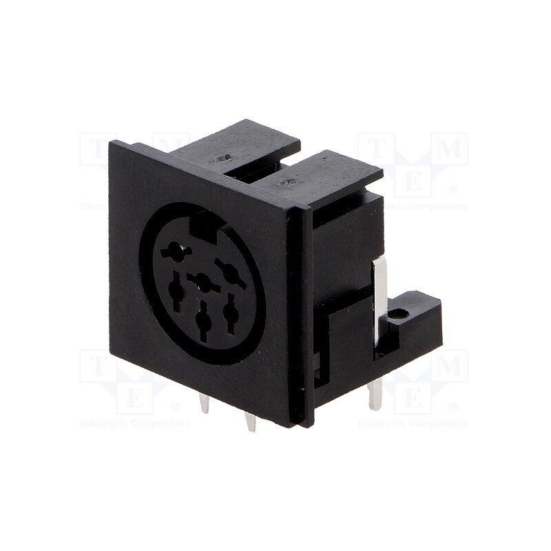1 pcs x LUMBERG - 0105 06 - Socket, DIN, female, PIN: 6, Layout: 240°, angled 90°, on PCBs, THT