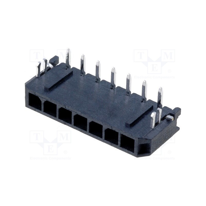 1 pcs x MOLEX - 436500703 - Socket, wire-board, male, Micro-Fit 3.0, 3mm, PIN: 7, THT, 5A, tinned