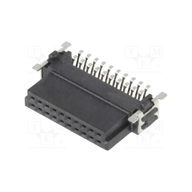 1 pcs x ADAM TECH - ESMC-F-20-SGR-SMT-T/R - Connector: PCB to PCB, female, PIN: 20, 1.27mm, -55÷125°C, UL94V-0