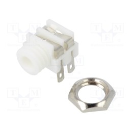 1 pcs x CLIFF - CL1382W - Socket, Jack 3,5mm, female, mono, ways: 2, angled 90°, soldering