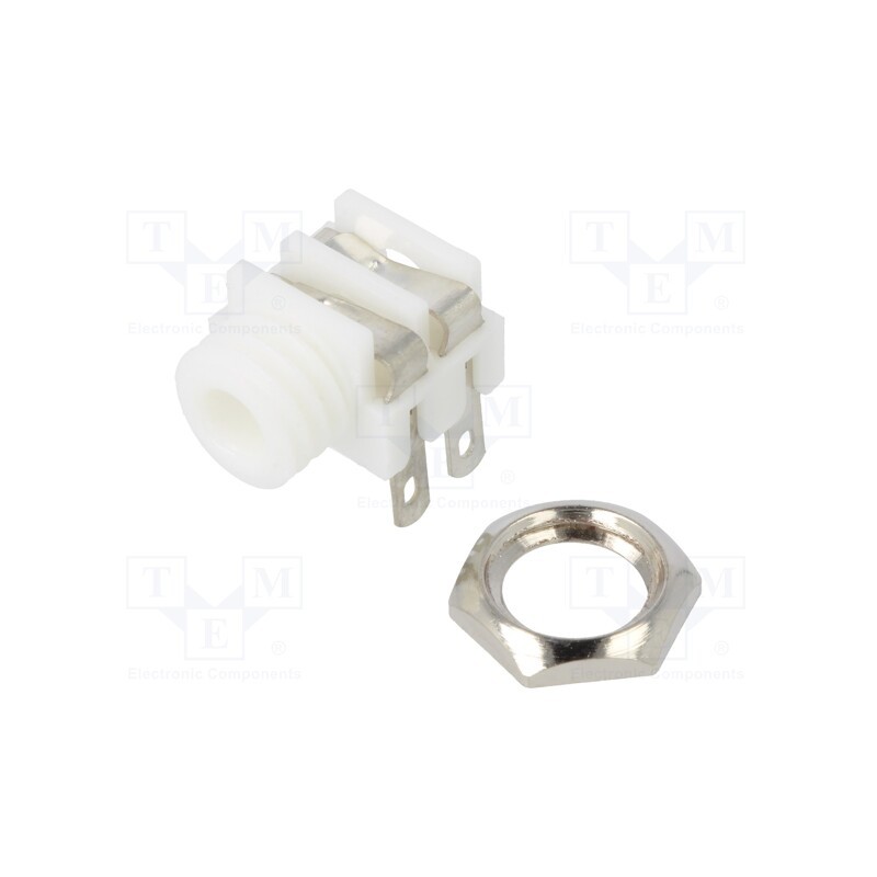 1 pcs x CLIFF - CL1382W - Socket, Jack 3,5mm, female, mono, ways: 2, angled 90°, soldering