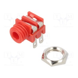 1 pcs x CLIFF - CL1382R - Socket, Jack 3,5mm, female, mono, ways: 2, angled 90°, soldering