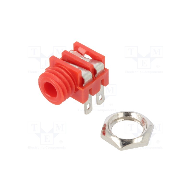 1 pcs x CLIFF - CL1382R - Socket, Jack 3,5mm, female, mono, ways: 2, angled 90°, soldering