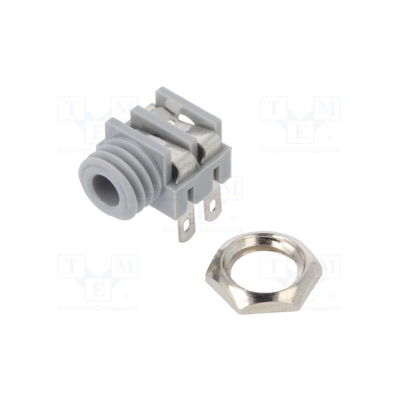 1 pcs x CLIFF - CL1382A - Socket, Jack 3,5mm, female, mono, ways: 2, angled 90°, soldering
