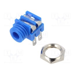 1 pcs x CLIFF - CL1382L - Socket, Jack 3,5mm, female, mono, ways: 2, angled 90°, soldering