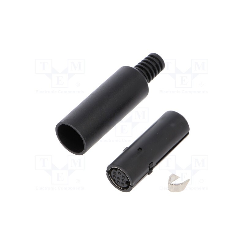 1 pcs x LUMBERG - MJ-372/8 - Plug, DIN mini, female, PIN: 8, with strain relief, soldering, 100V