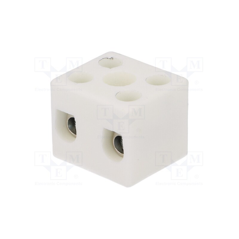 1 pcs x SIMET - 80722516 - Terminal block, screw terminal, 10mm2, 450V, 57A, ways: 2, H: 20mm