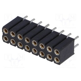 1 pcs x CONNFLY - DS1002-03-2*8131 - Socket, pin strips, female, PIN: 16, turned contacts, straight
