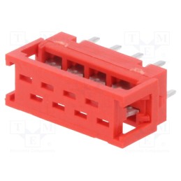 1 pcs x TE Connectivity - 7-215570-8 - Micro-MaTch, adapter, PIN: 8, IDC,THT, on PCBs,for ribbon cable