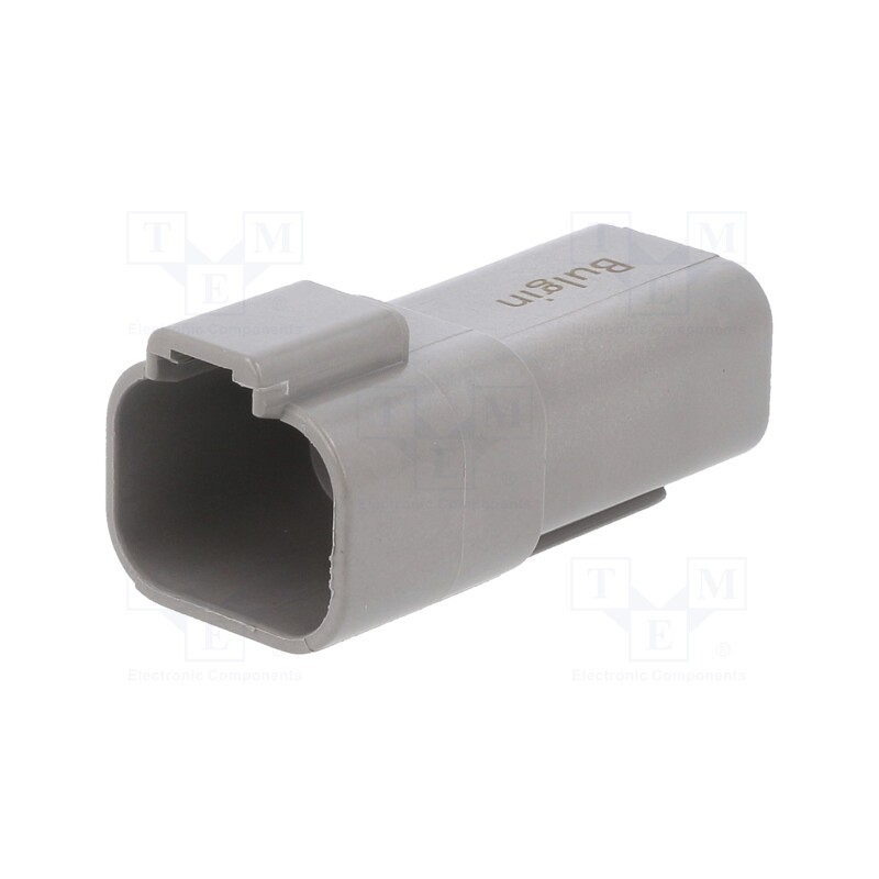 1 pcs x BULGIN - PX0101P04GY - Connector: wire-wire, PX0, male, plug, for cable, PIN: 4, grey, IP68