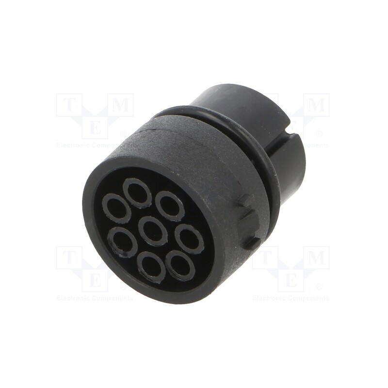 1 pcs x BULGIN - 12735/1 - Connector: circular, contact insert, female, PIN: 8, w/o contacts