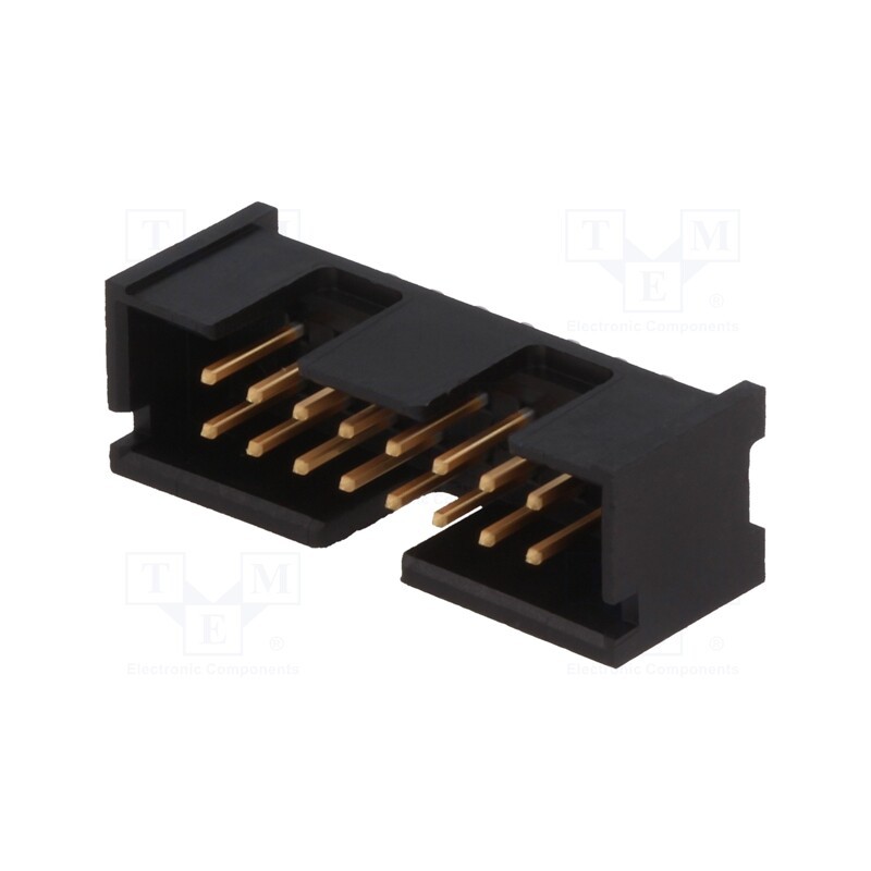 1 pcs x TE Connectivity - 5103308-3 - Socket, IDC, male, PIN: 16, straight, THT, gold-plated, 2.54mm, black