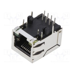 1 pcs x BEL FUSE - SS-7488S-YG-PG4-BA - Socket, RJ45, PIN: 8, shielded,with LED, Layout: 8p8c, on PCBs, THT