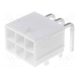 1 pcs x MOLEX - 39300060 - Socket, wire-board, male, Mini-Fit Jr, 4.2mm, PIN: 6, THT, PCB snap