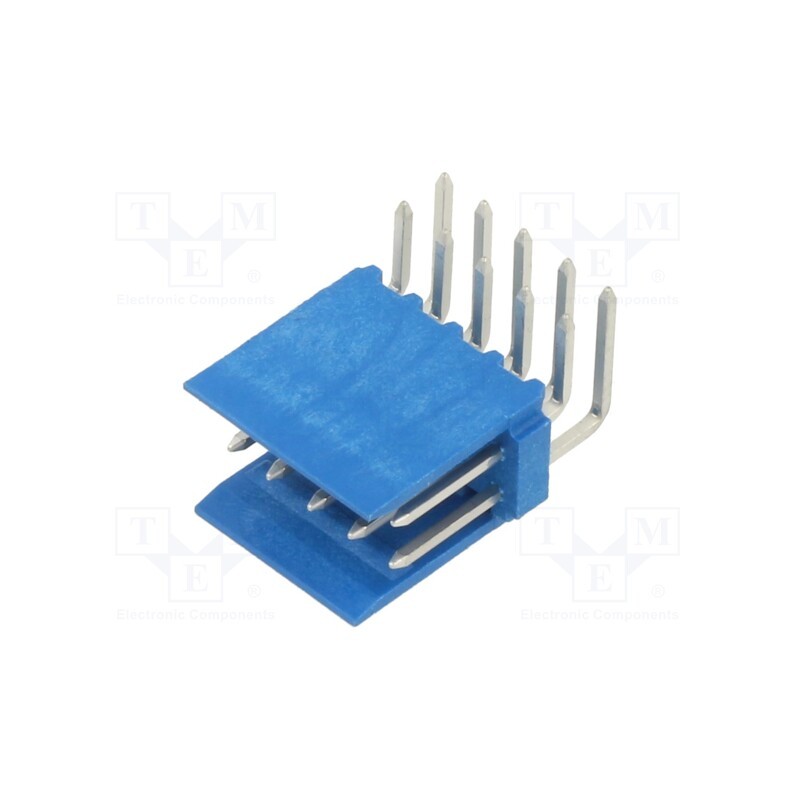 1 pcs x TE Connectivity - 281742-5 - Socket, wire-board, male, HE14, 2.54mm, PIN: 10, THT, 3A, tinned, blue