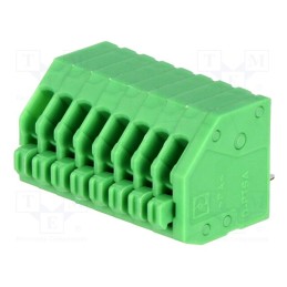 1 pcs x PHOENIX CONTACT - PTSA 0,5/ 8-2,5-Z 1990067 - PCB terminal block, angled 45°, 2.5mm, ways: 8, on PCBs, terminal