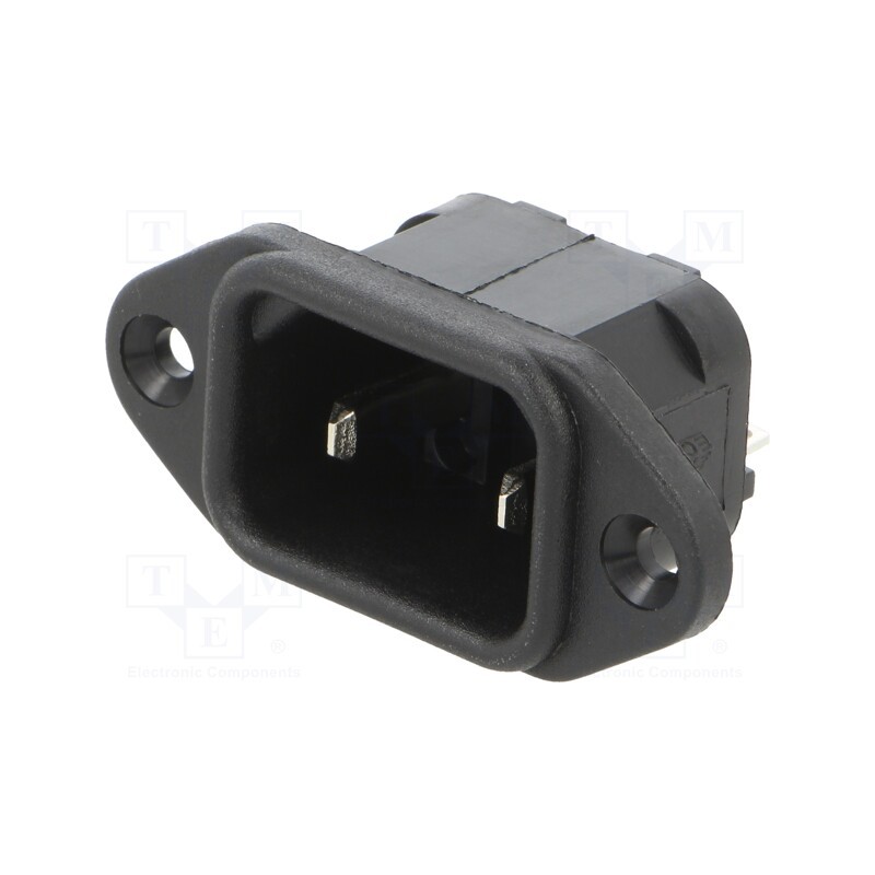 1 pcs x BULGIN - PX0690/28 - Connector: AC supply, socket, male, 10A, 250VAC, C18, -40÷70°C