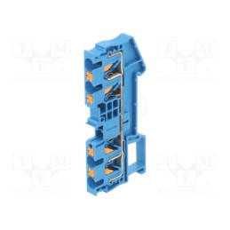 1 pcs x PHOENIX CONTACT - 3211802 - Splice terminal: rail, 0.2÷6mm2, ways: 1, terminals: 4, blue, PT