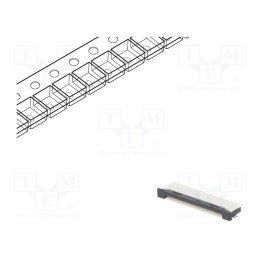 1 pcs x MOLEX - 541323062 - Connector: FFC/FPC, horizontal, PIN: 30, bottom contacts,ZIF, SMT
