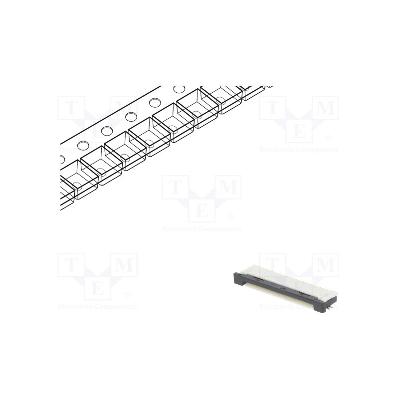 1 pcs x MOLEX - 541323062 - Connector: FFC/FPC, horizontal, PIN: 30, bottom contacts,ZIF, SMT
