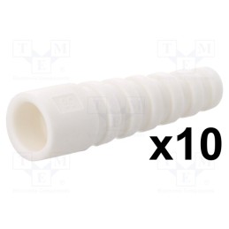 1 pcs x MH CONNECTORS - RG58SRB-W - Strain relief, RG58, white, Application: BNC plugs, 10pcs.