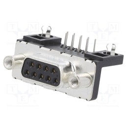 1 pcs x Amphenol Communications Solutions - D09S13A4GV00LF - D-Sub, PIN: 9, socket, female, for panel mounting, angled 90°, 5A
