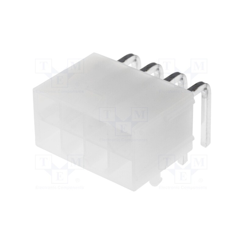 1 pcs x MOLEX - 39301080 - Socket, wire-board, male, Mini-Fit Jr, 4.2mm, PIN: 8, THT, PCB snap