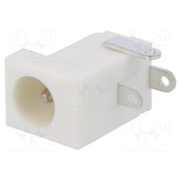 1 pcs x CLIFF - FCR681466 - Socket, DC supply, male, 5.5/2.1÷2.5mm, soldering, white, 5A, 12VDC