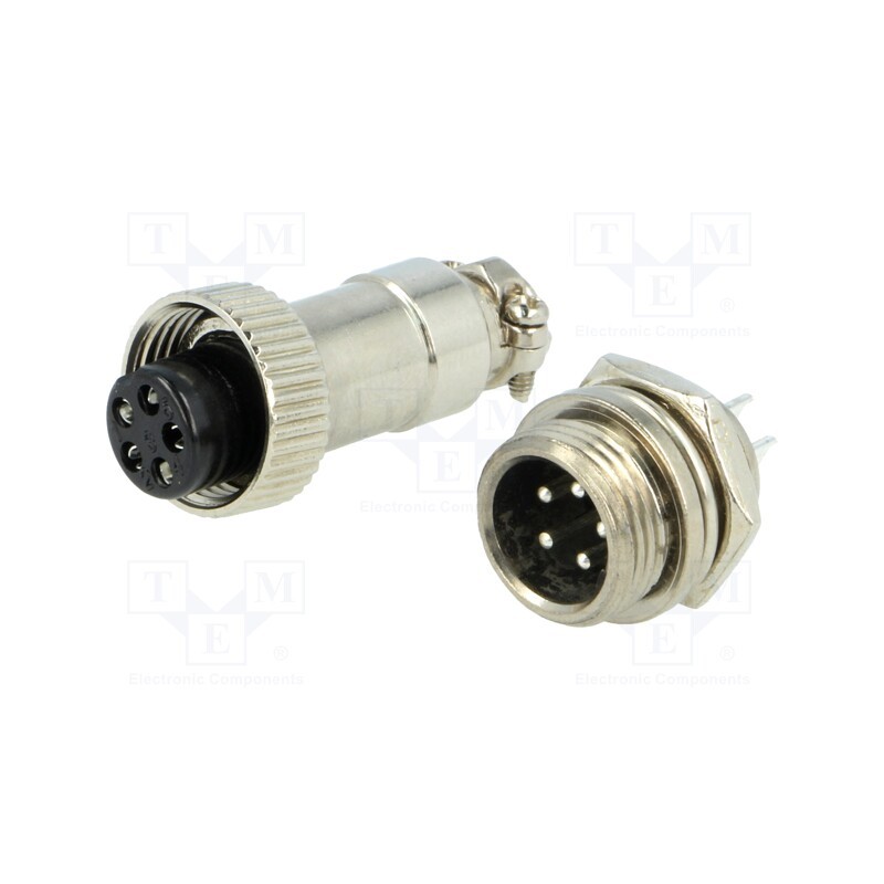 1 pcs x CONNFLY - DS1110-01-5B6 - Socket,plug, microphone MINI, male,female, PIN: 5, MINI, soldering