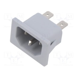 1 pcs x SCHURTER - 6162.0011 - Connector: AC supply, socket, male, 10A, 250VAC, IEC 60320, C14 (E)