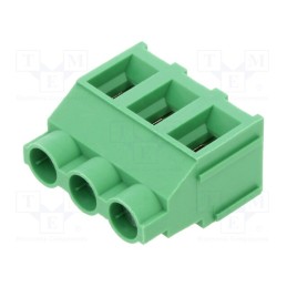 1 pcs x AMPHENOL ANYTEK - T70343500000G - PCB terminal block, 7.62mm, ways: 3, angled, terminal, on PCBs