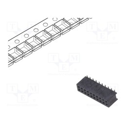 1 pcs x Amphenol Communications Solutions - 20021321-00020C4LF - Socket, pin strips, Minitek127®, female, PIN: 20, vertical, 1.2