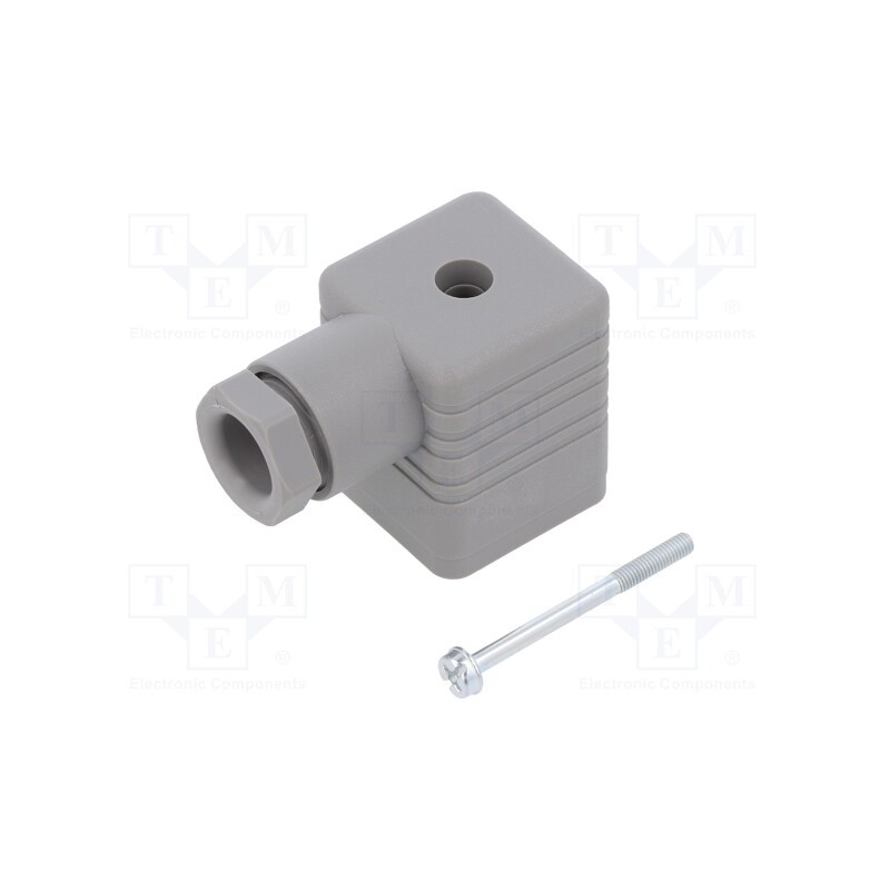 1 pcs x HIRSCHMANN - 934395106 GDM 3016 GRAU - Connector: valve connector, plug, form A, 18mm, female, PIN: 4, M16