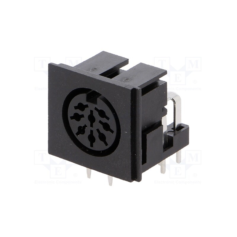 1 pcs x LUMBERG - 0105 08-1 - Socket, DIN, female, PIN: 8, angled 90°, on PCBs, THT, 24V, 4A