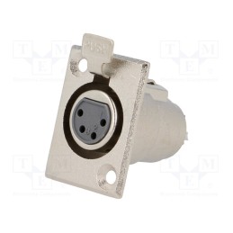 1 pcs x NINIGI - XLR-4G-C - Socket, XLR, female, PIN: 4, soldering, XLR standard