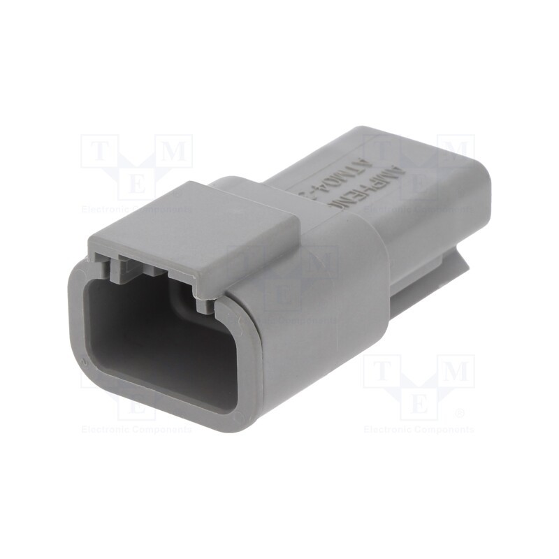 1 pcs x AMPHENOL - ATM04-3P - Connector: wire-wire, ATM, male, plug, for cable, PIN: 3, grey, IP67