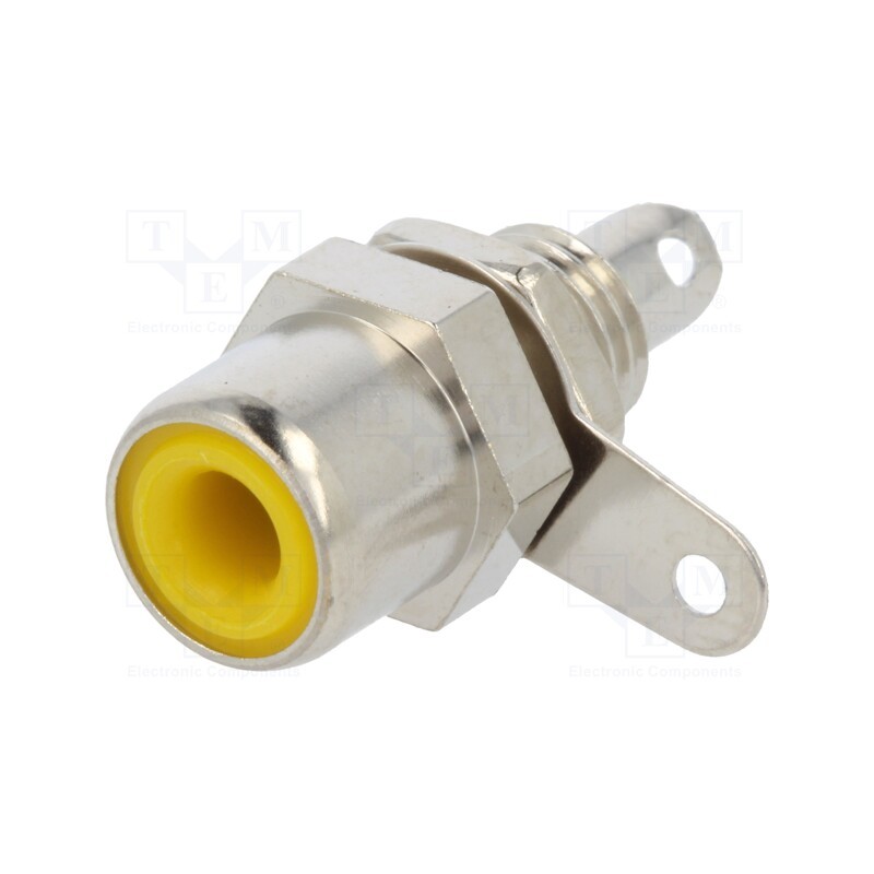 1 pcs x KEYSTONE - 583 - Socket, RCA, female, straight, soldering, brass, nickel plated