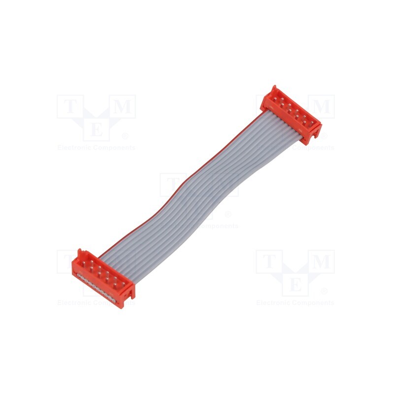 1 pcs x TE Connectivity - 2205063-1 - Cable: ribbon cable with connectors, PIN: 10, Layout: 2x5, plug