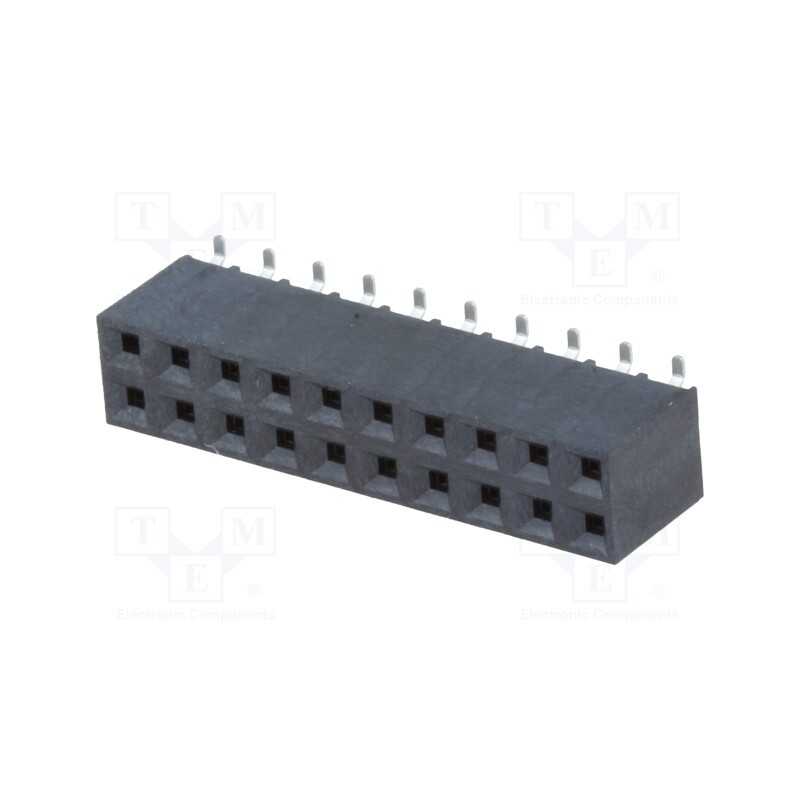 1 pcs x NINIGI - ZL264-20DG - Socket, pin strips, female, PIN: 20, vertical, 2.54mm, SMT, 2x10