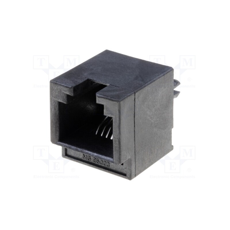 1 pcs x MOLEX - 955032661 - Socket, RJ12, PIN: 6, Cat: 3, gold-plated, Layout: 6p6c, on PCBs, THT