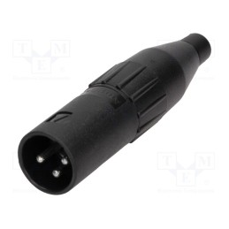 1 pcs x AMPHENOL - AC3MCP - Plug, XLR, male, PIN: 3, straight, for cable, soldering, tinned, 133V