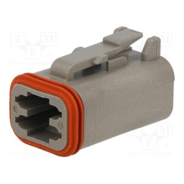 1 pcs x DEUTSCH - DT06-4S - Connector: wire-wire, DT, female, plug, for cable, PIN: 4, grey, IP68