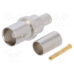1 pcs x TE Connectivity - 5-1634514-1 - Plug, BNC, female, straight, 75Ω, crimped, for cable, gold-plated