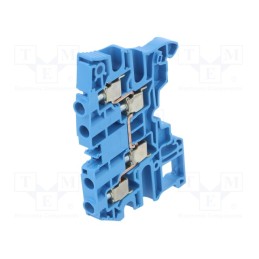 1 pcs x TE Connectivity - 1SNK506022R0000 (ZS6-4S-BL) - Splice terminal: rail, 0.2÷6mm2, ways: 1, terminals: 4, blue, SNK