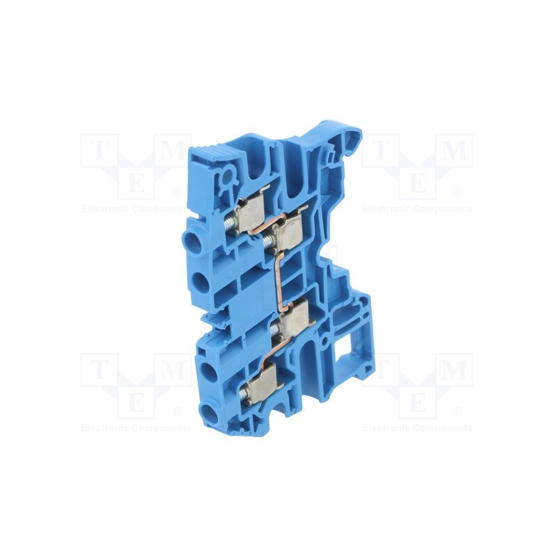 1 pcs x TE Connectivity - 1SNK506022R0000 (ZS6-4S-BL) - Splice terminal: rail, 0.2÷6mm2, ways: 1, terminals: 4, blue, SNK