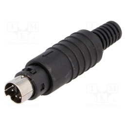 1 pcs x SCHURTER - 4850.161 - Plug, DIN mini, male, PIN: 6, soldering, for cable