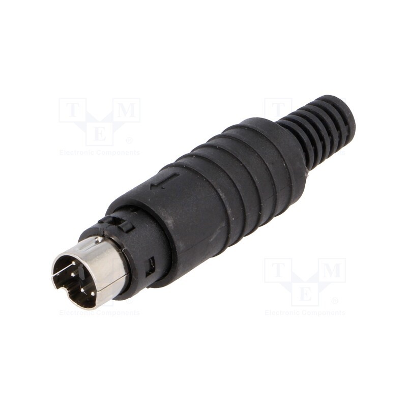 1 pcs x SCHURTER - 4850.161 - Plug, DIN mini, male, PIN: 6, soldering, for cable