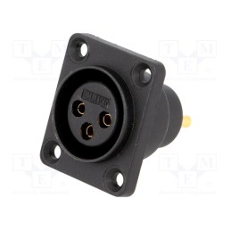 1 pcs x CLIFF - CP30070 - Socket, XLR, female, PIN: 3, sealed, flange (4 holes),screw, 5A