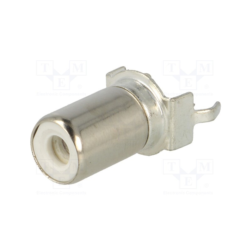1 pcs x KEYSTONE - 584 - Socket, RCA, female, straight, THT, brass, tinned, on PCBs